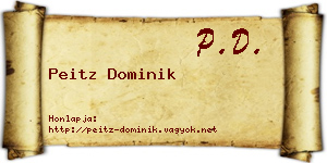 Peitz Dominik névjegykártya